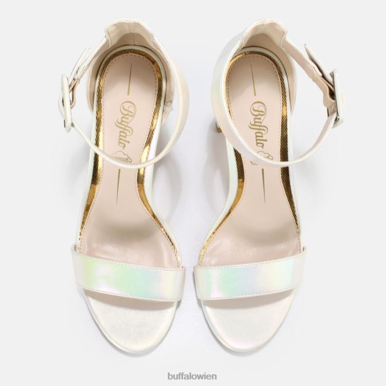 bei Buffalo Jeans-Knöchelsandale vegan Perlweiß 0FX48414 |Sandalen