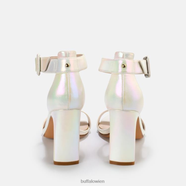 bei Buffalo Jeans-Knöchelsandale vegan Perlweiß 0FX48414 |Sandalen