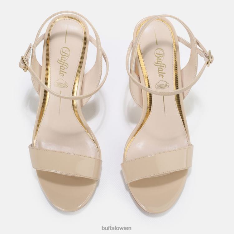 bei Buffalo Jeans-Peeling-Sandale mit hohen Absätzen, vegan Beige 0FX4835 |Sandalen