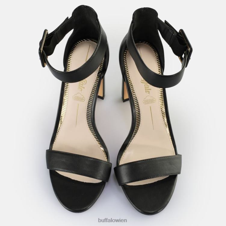 bei Buffalo Jeans-Sandalen mit Knöchelabsatz, vegan Schwarz 0FX48413 |Sandalen
