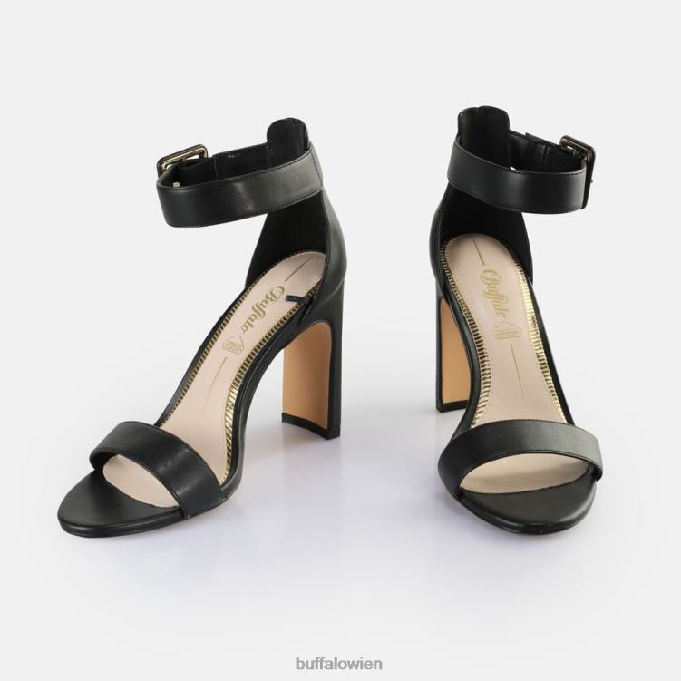bei Buffalo Jeans-Sandalen mit Knöchelabsatz, vegan Schwarz 0FX48413 |Sandalen