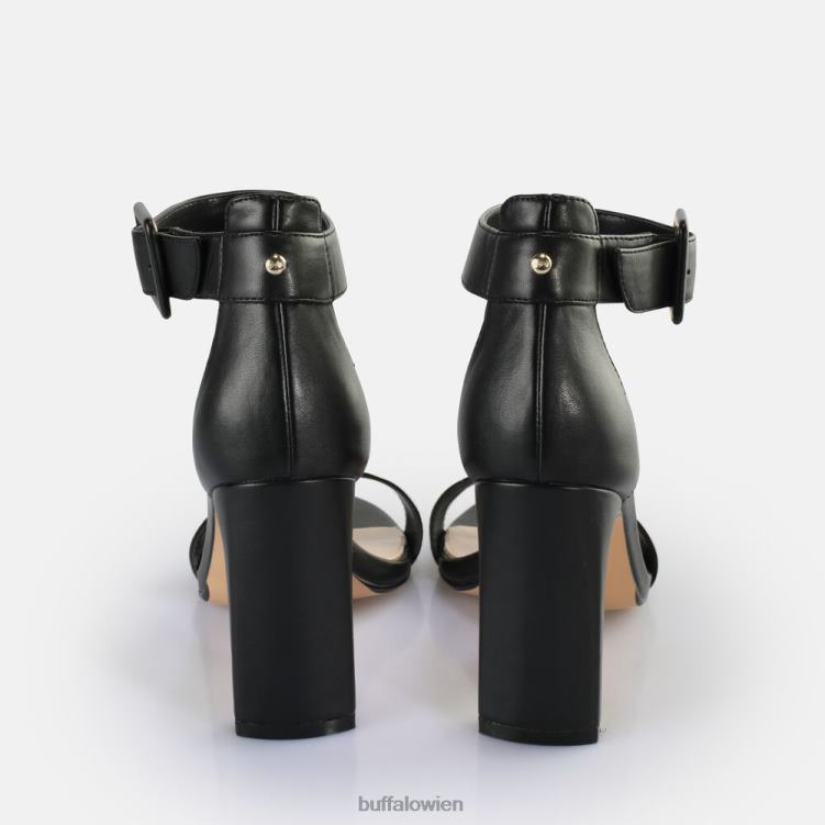 bei Buffalo Jeans-Sandalen mit Knöchelabsatz, vegan Schwarz 0FX48413 |Sandalen