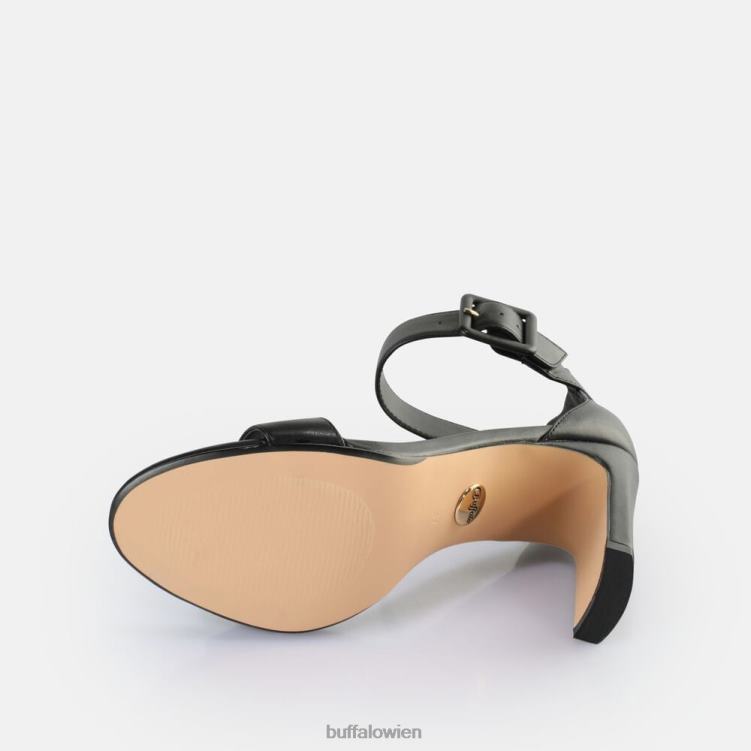 bei Buffalo Jeans-Sandalen mit Knöchelabsatz, vegan Schwarz 0FX48413 |Sandalen