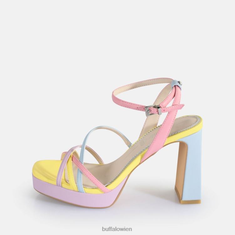 bei Buffalo Kirschkäfig-Sandalen mit Absatz, vegan Pastell-Multi 0FX48310 |Sandalen