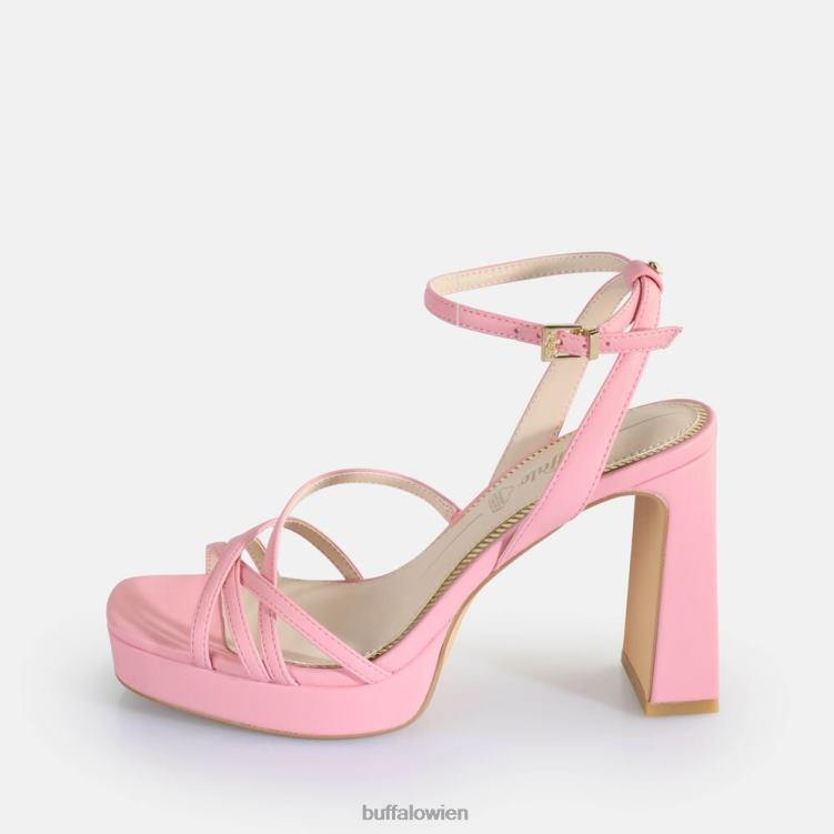 bei Buffalo Kirschkäfig-Sandalen mit Absatz, vegan Rosa 0FX48312 |Sandalen