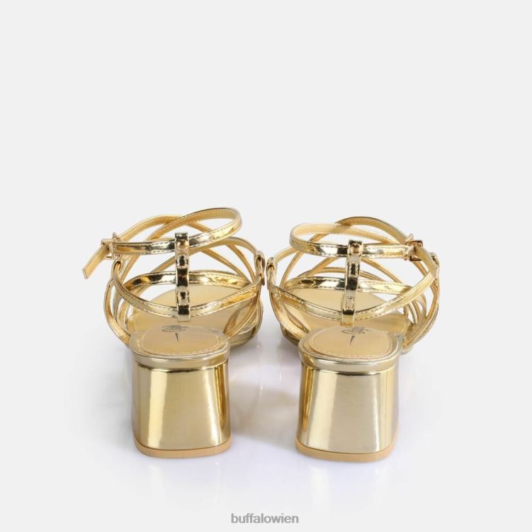 bei Buffalo Lilly Cage-Sandalen mit Absatz, vegan Gold 0FX48290 |Sandalen