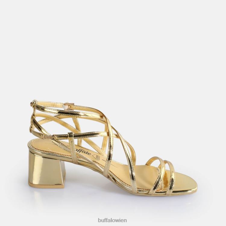 bei Buffalo Lilly Cage-Sandalen mit Absatz, vegan Gold 0FX48290 |Sandalen
