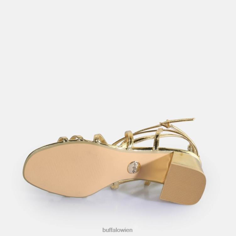 bei Buffalo Lilly Cage-Sandalen mit Absatz, vegan Gold 0FX48290 |Sandalen