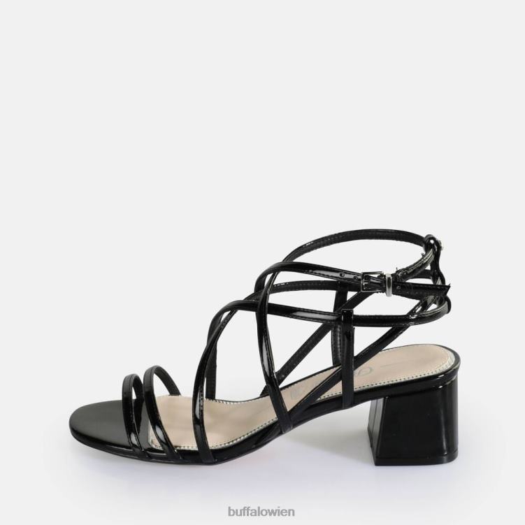 bei Buffalo Lilly Cage-Sandalen mit Absatz, vegan Schwarz 0FX48288 |Sandalen