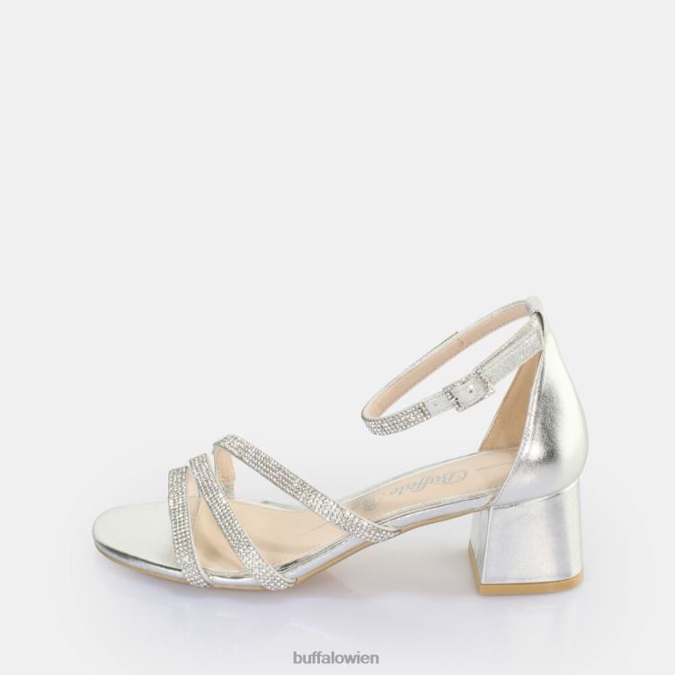 bei Buffalo Lilly Glam Sandale mit Absatz, vegan Silber 0FX4825 |Sandalen