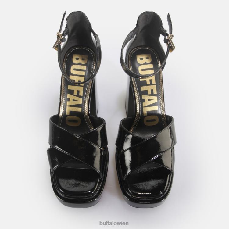 bei Buffalo May Cross-Sandaletten vegan Schwarz 0FX48456 |Sandalen