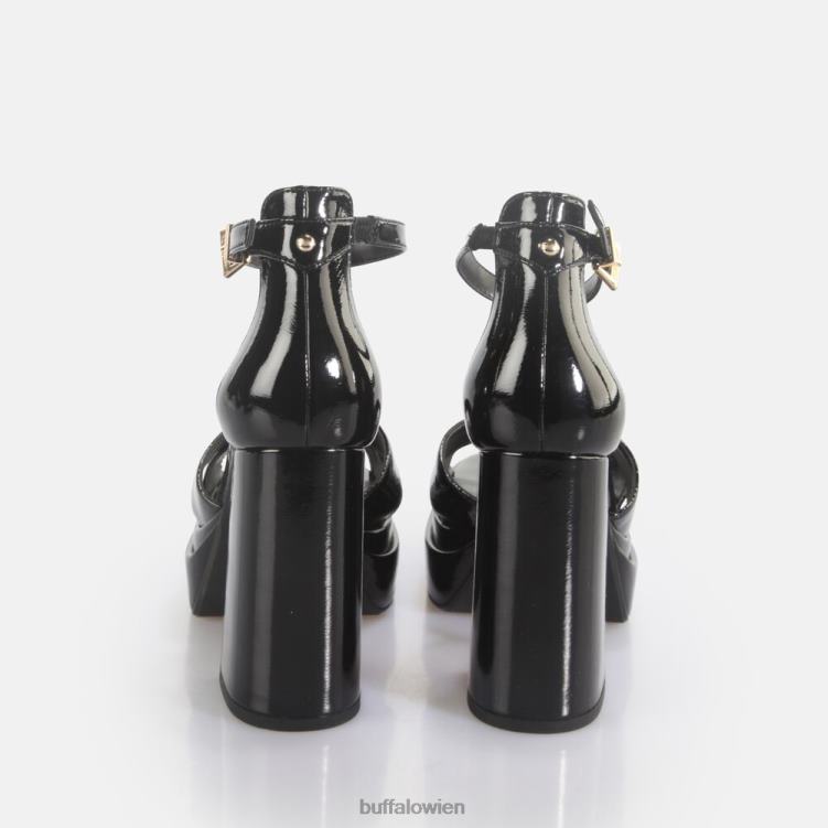 bei Buffalo May Cross-Sandaletten vegan Schwarz 0FX48456 |Sandalen