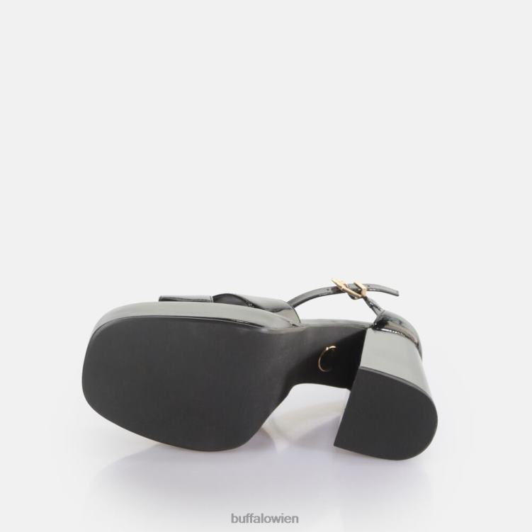 bei Buffalo May Cross-Sandaletten vegan Schwarz 0FX48456 |Sandalen
