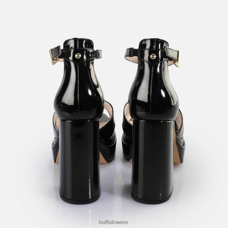 bei Buffalo May Cross-Sandaletten vegan Schwarz 0FX48526 |Sandalen