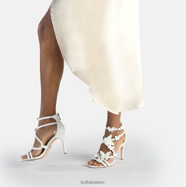 bei Buffalo Miranda Butterfly-Sandalen mit Absatz, vegan Weiss 0FX48415 |Sandalen