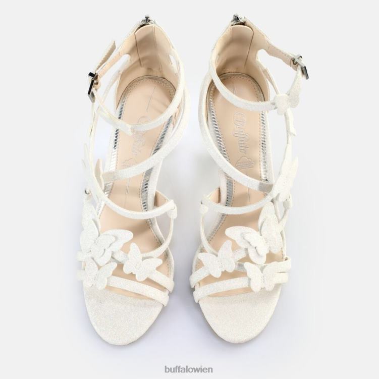 bei Buffalo Miranda Butterfly-Sandalen mit Absatz, vegan Weiss 0FX48415 |Sandalen