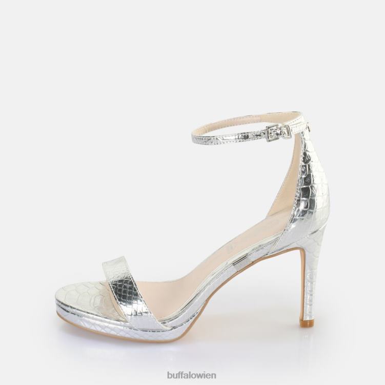 bei Buffalo Monroe 2 Sandale vegan Schlangensilber 0FX48229 |Sandalen