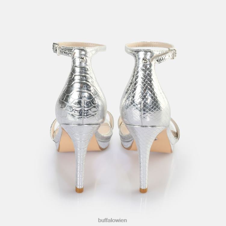 bei Buffalo Monroe 2 Sandale vegan Schlangensilber 0FX48229 |Sandalen