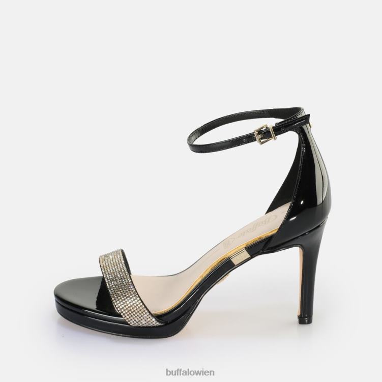 bei Buffalo Monroe 2 Sandale vegan schwarzes Gold 0FX48222 |Sandalen
