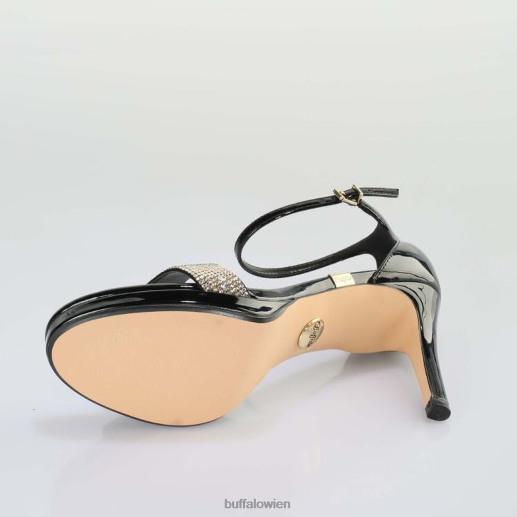 bei Buffalo Monroe 2 Sandale vegan schwarzes Gold 0FX48222 |Sandalen