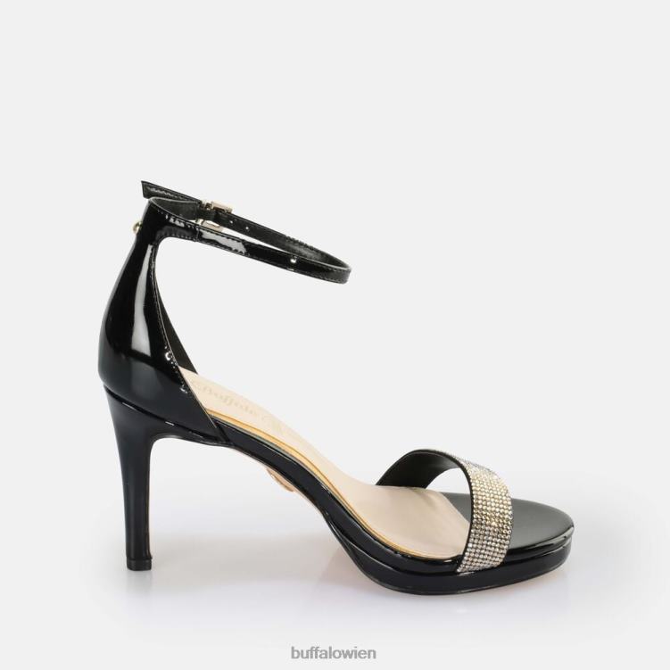 bei Buffalo Monroe 2 Sandale vegan schwarzes Gold 0FX48222 |Sandalen