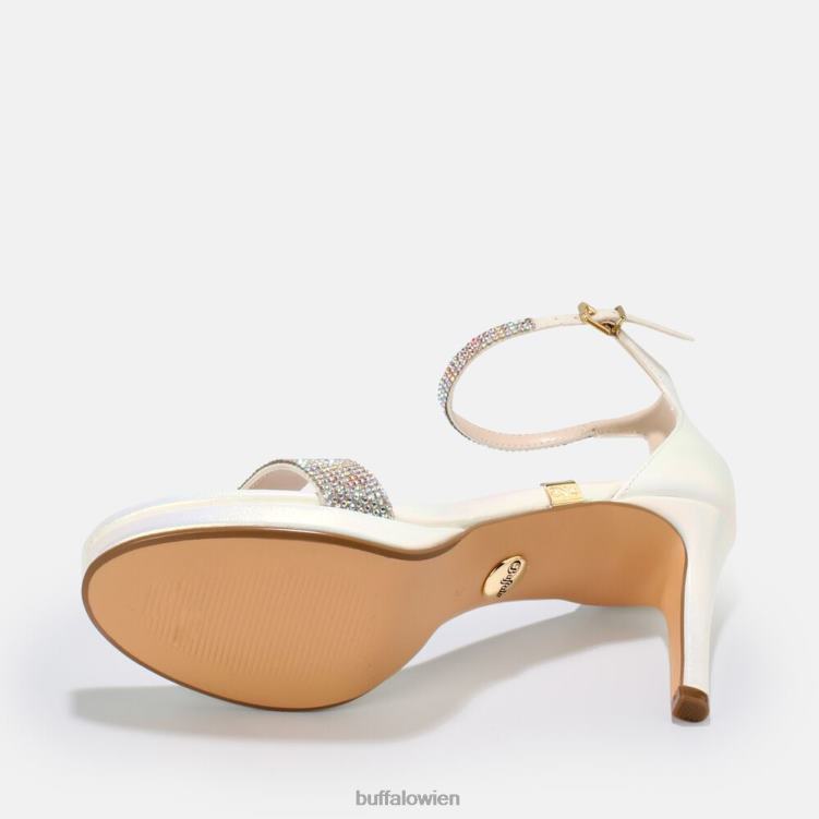 bei Buffalo Monroe-Sandale mit hohen Absätzen, vegan Perlweiß 0FX48226 |Sandalen