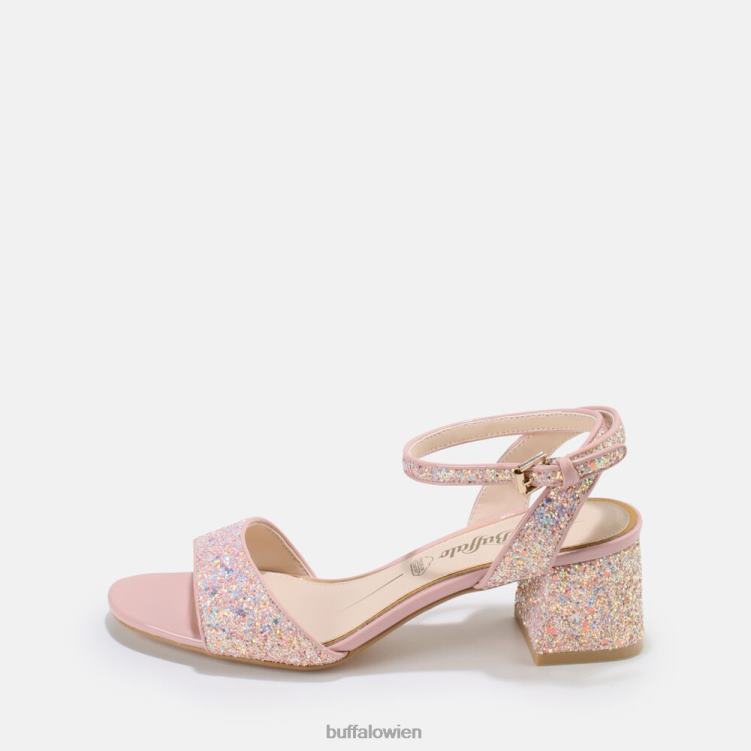 bei Buffalo Rainelle Knöchelriemensandalen vegan Rosa 0FX48530 |Sandalen