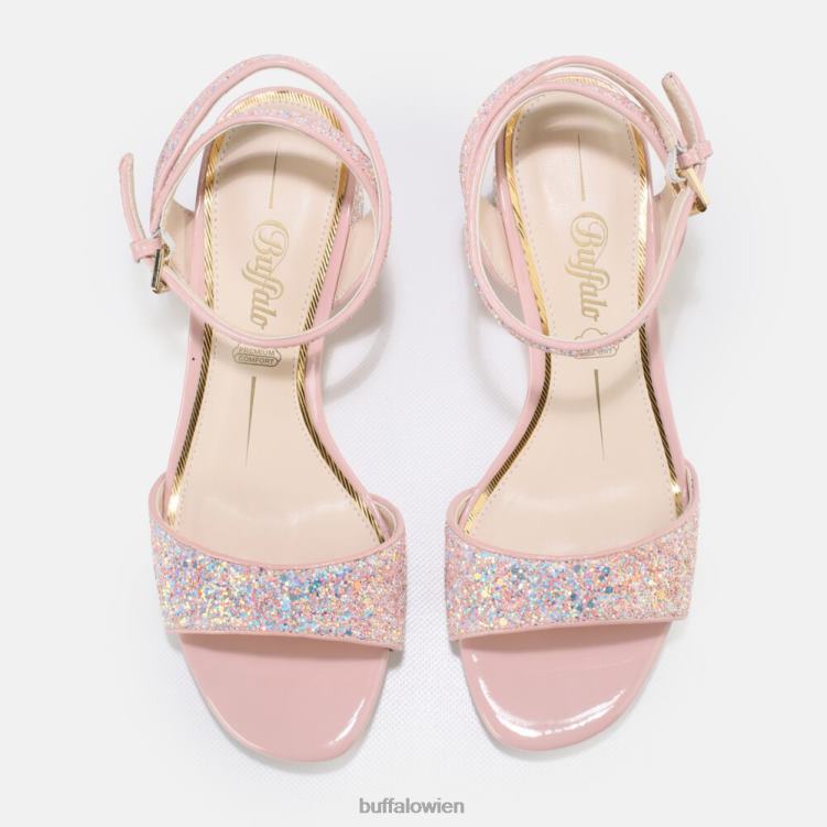 bei Buffalo Rainelle Knöchelriemensandalen vegan Rosa 0FX48530 |Sandalen