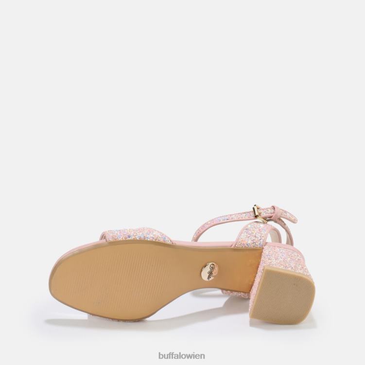 bei Buffalo Rainelle Knöchelriemensandalen vegan Rosa 0FX48530 |Sandalen