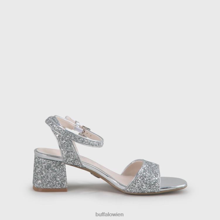 bei Buffalo Rainelle Knöchelriemensandalen vegan Silber 0FX48540 |Sandalen