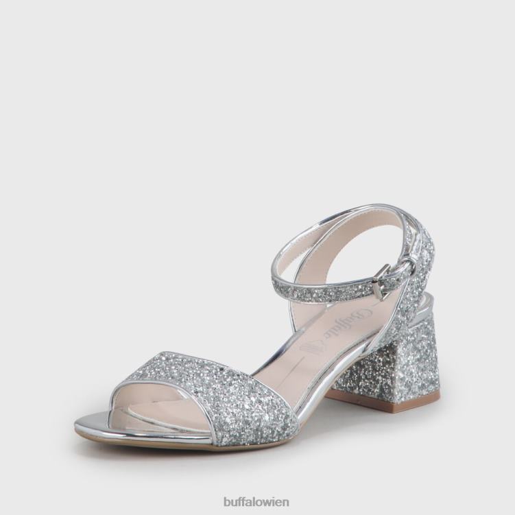 bei Buffalo Rainelle Knöchelriemensandalen vegan Silber 0FX48540 |Sandalen