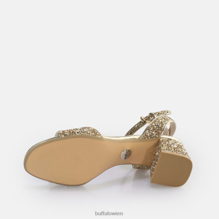 bei Buffalo Rainelle Sandale mit Absatz, vegan Gold 0FX48542 |Sandalen