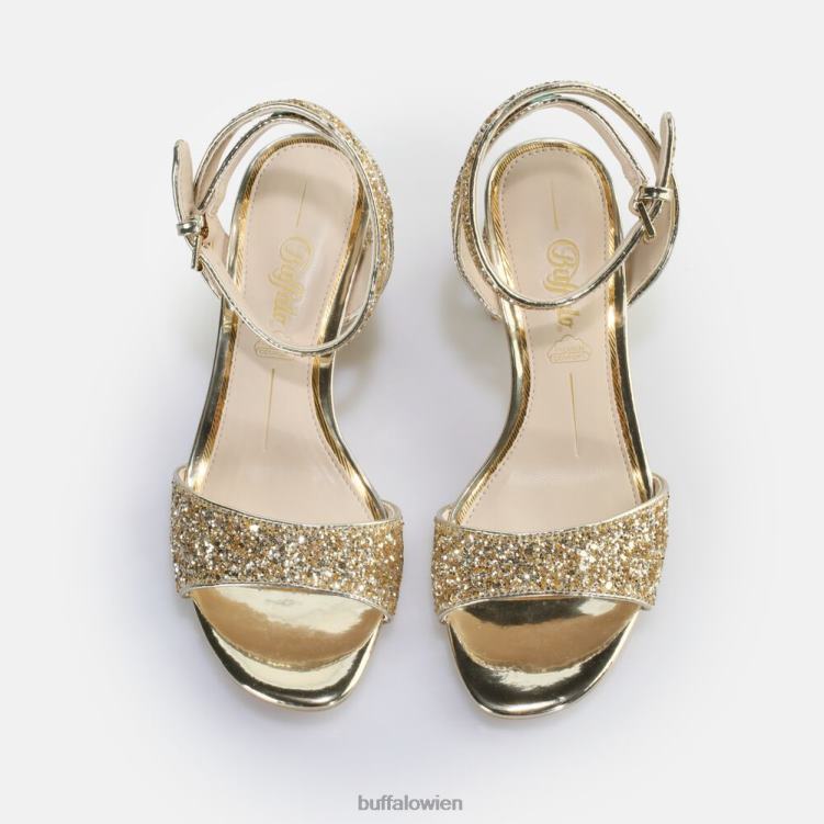 bei Buffalo Rainelle Sandale mit Absatz, vegan Gold 0FX48542 |Sandalen