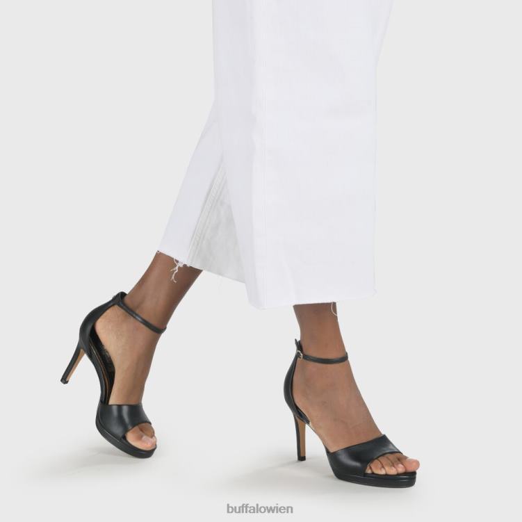 bei Buffalo Ronja Sandale mit Absatz aus Imi-Nappa Schwarz 0FX48170 |Sandalen