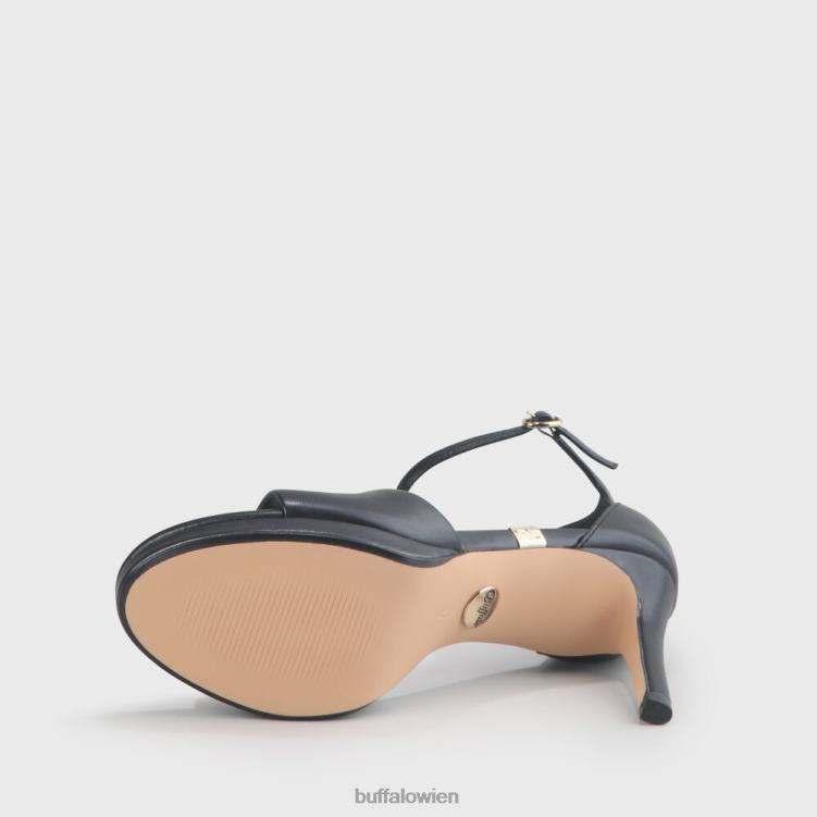 bei Buffalo Ronja Sandale mit Absatz aus Imi-Nappa Schwarz 0FX48170 |Sandalen