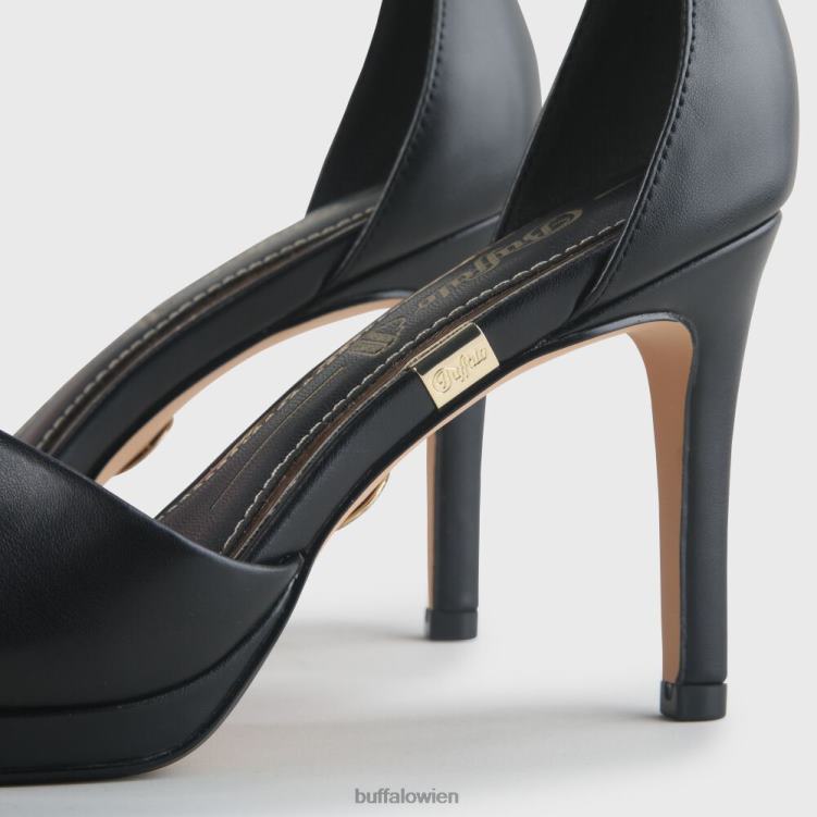 bei Buffalo Ronja Sandale mit Absatz aus Imi-Nappa Schwarz 0FX48170 |Sandalen