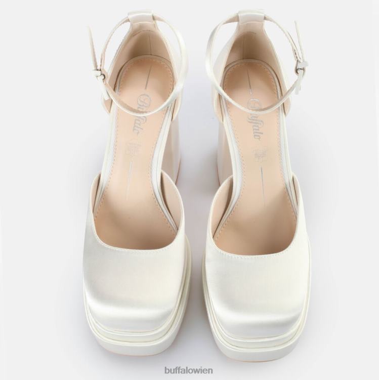 bei Buffalo Schöne Dorsay-Sandalen mit Absatz Elfenbein 0FX48197 |Sandalen