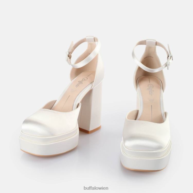 bei Buffalo Schöne Dorsay-Sandalen mit Absatz Elfenbein 0FX48197 |Sandalen