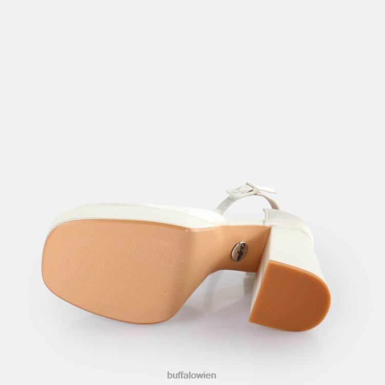 bei Buffalo Schöne Dorsay-Sandalen mit Absatz Elfenbein 0FX48197 |Sandalen