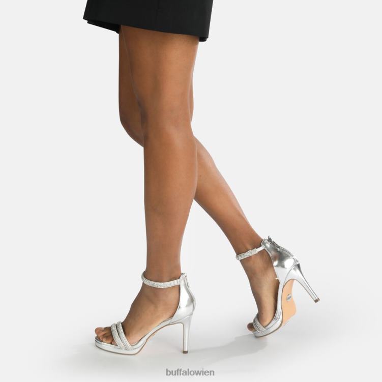 bei Buffalo Selma Sandale mit Absatz, vegan Silber 0FX48735 |Sandalen