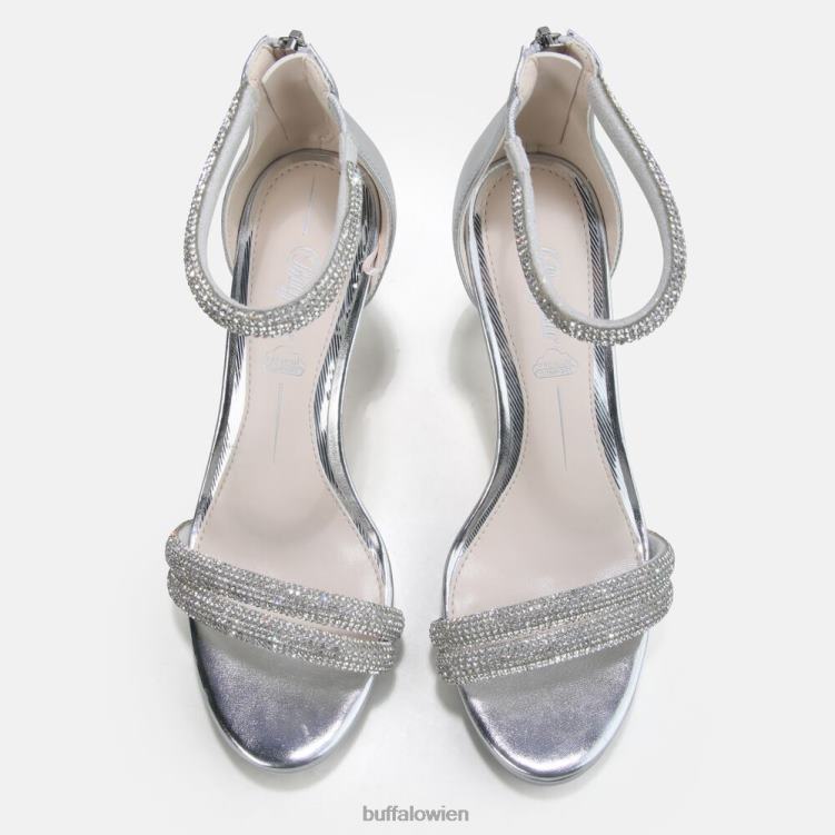 bei Buffalo Selma Sandale mit Absatz, vegan Silber 0FX48735 |Sandalen