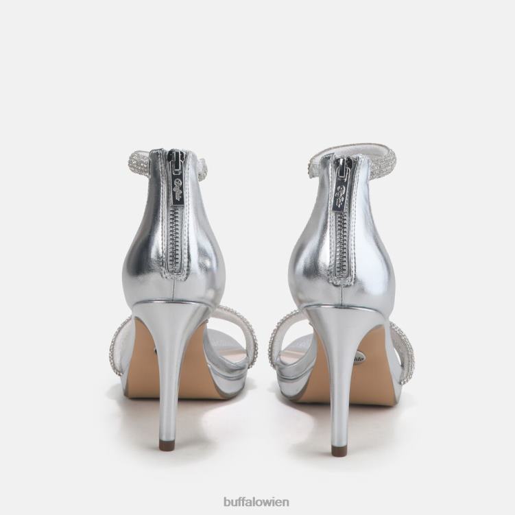bei Buffalo Selma Sandale mit Absatz, vegan Silber 0FX48735 |Sandalen