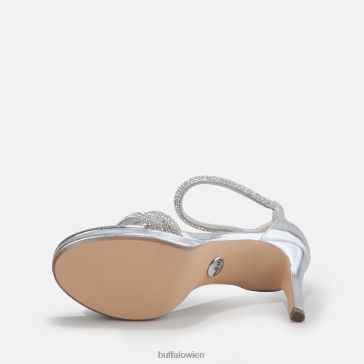 bei Buffalo Selma Sandale mit Absatz, vegan Silber 0FX48735 |Sandalen