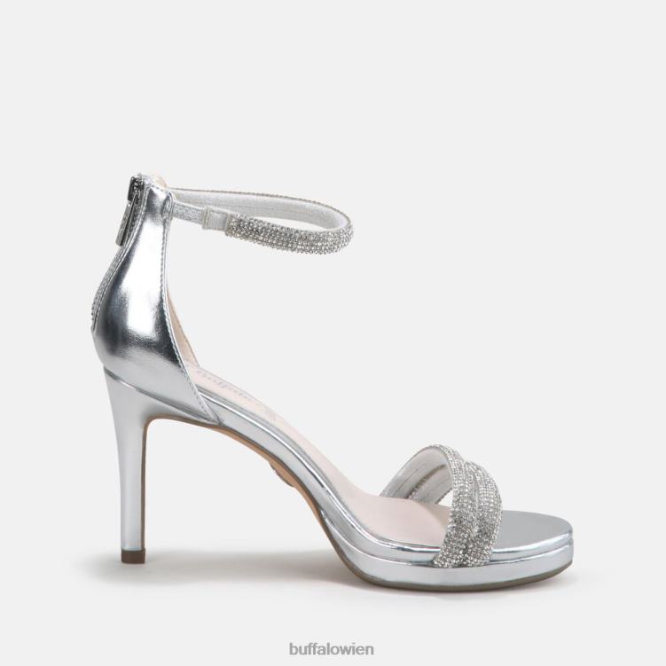 bei Buffalo Selma Sandale mit Absatz, vegan Silber 0FX48735 |Sandalen