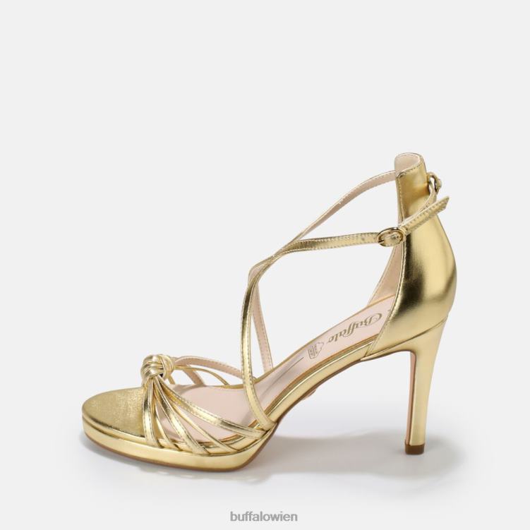 bei Buffalo Serena Bow High Heel Sandale vegan Gold 0FX48285 |Sandalen