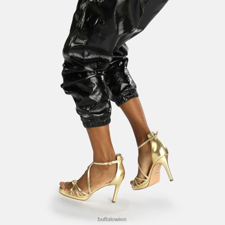 bei Buffalo Serena Bow High Heel Sandale vegan Gold 0FX48285 |Sandalen