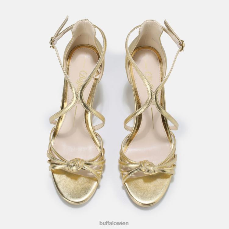 bei Buffalo Serena Bow High Heel Sandale vegan Gold 0FX48285 |Sandalen