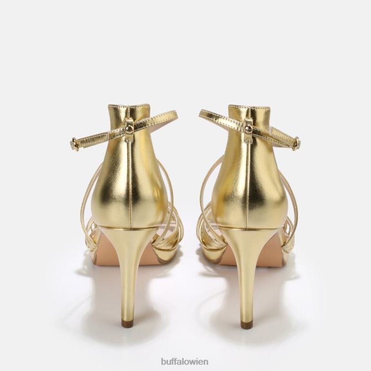 bei Buffalo Serena Bow High Heel Sandale vegan Gold 0FX48285 |Sandalen
