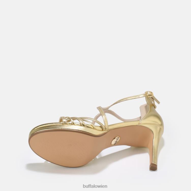 bei Buffalo Serena Bow High Heel Sandale vegan Gold 0FX48285 |Sandalen