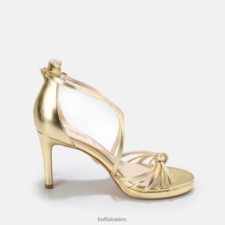bei Buffalo Serena Bow High Heel Sandale vegan Gold 0FX48285 |Sandalen